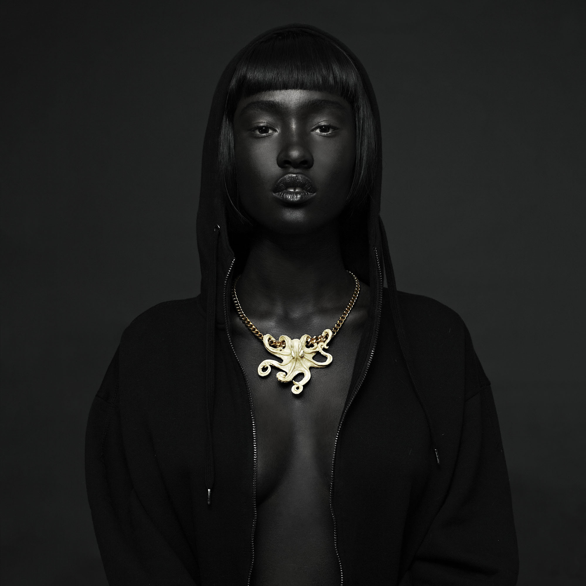 Devanie Gobir, wearing Octopus,  Origin range