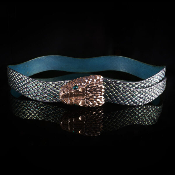 snake belt fashion luxury emerald viper snake strange loop jewellery