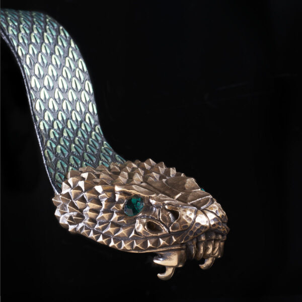snake belt fashion luxury emerald viper snake strange loop jewellery