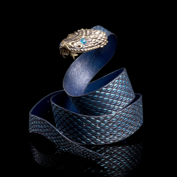snake belt fashion luxury turquoise viper snake strange loop jewellery