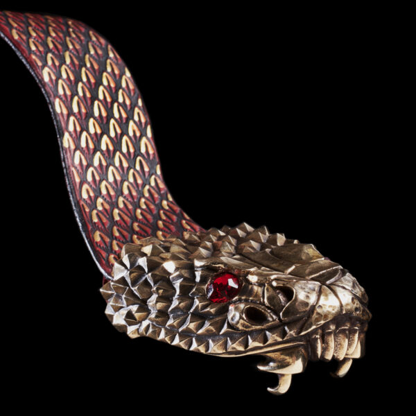 snake belt fashion luxury red rattle snake strange loop jewellery